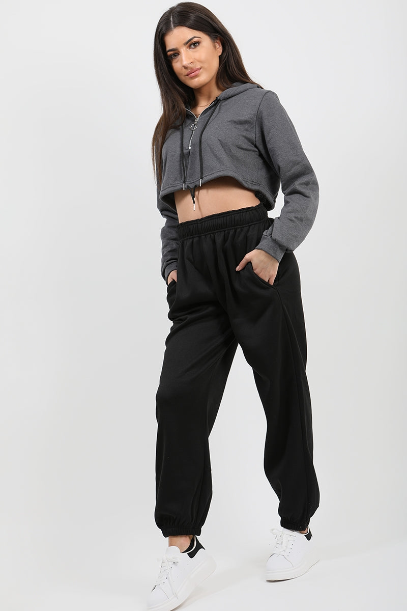 Zipped In Cropped Hoodie