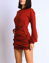 Sweater Ties Mini Dress