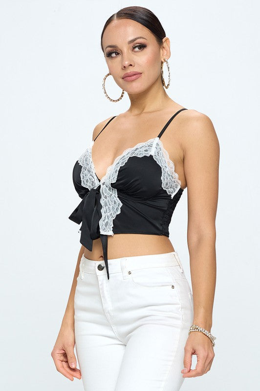 Satin Dreams Crop Tank Top