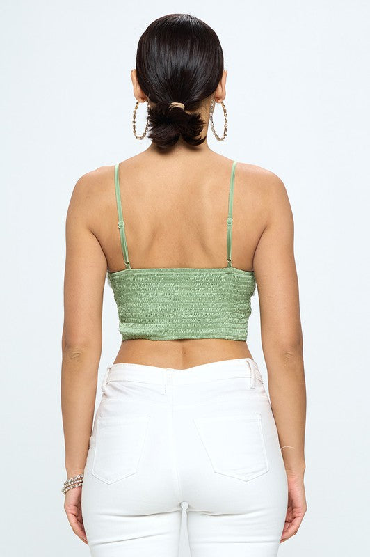 Satin Dreams Crop Tank Top